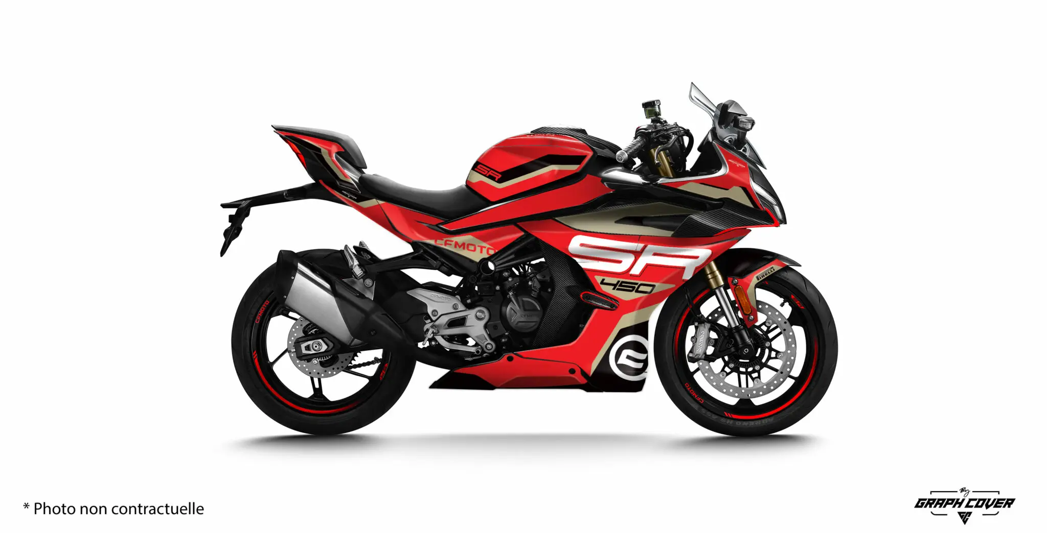 CF MOTO 450 SR HAROC Červená