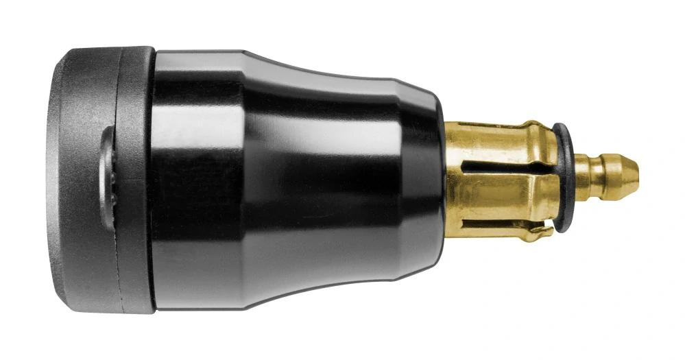 DIN adaptér Interphone s 1 x USB a 1 x USB-C výstupem pro motocykly, černý