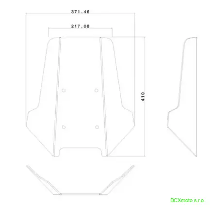 Plexi štít zvýšený 450MT