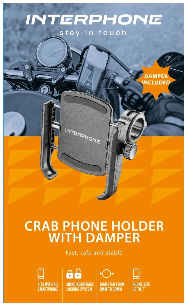 Univerzální držák na mobilní telefony Interphone Crab s antivibrací