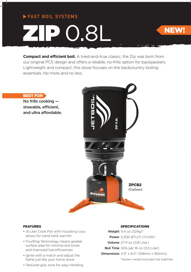 Rychlovarný vařič Jetboil Zip 0.8L