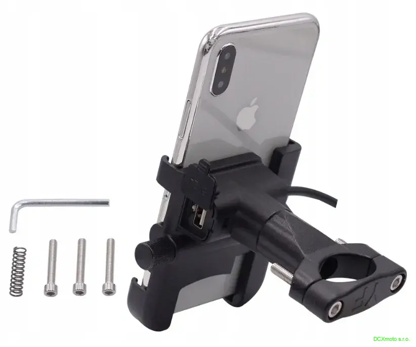 UNIVERZÁLNÍ DRŽÁK NA MOTORKU PRO TELEFON S USB NABÍJEČKOU