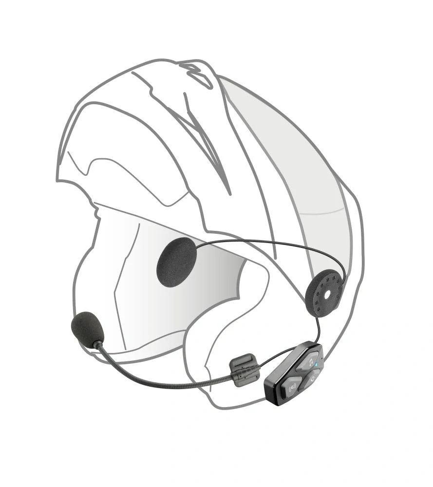 Bluetooth headset pro uzavřené a otevřené přilby Interphone U-COM3, Twin Pack