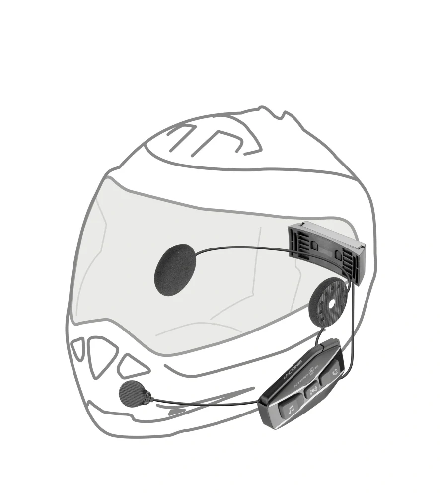 Bluetooth headset pro uzavřené a otevřené přilby Interphone U-COM16, Twin Pack