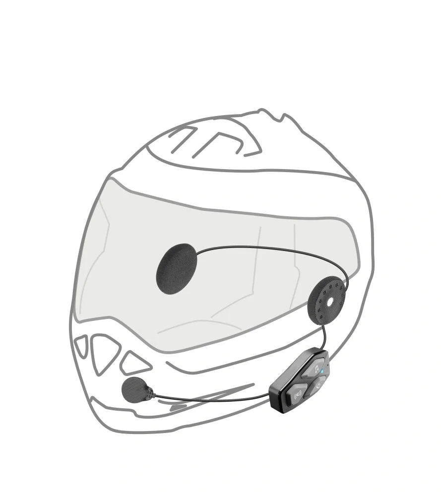 Bluetooth headset pro uzavřené a otevřené přilby Interphone U-COM3, Twin Pack